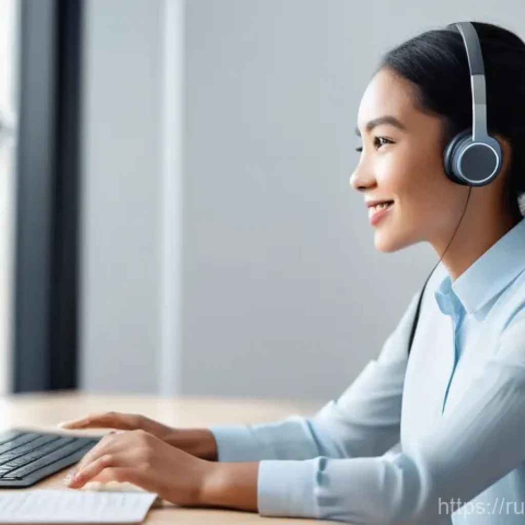 로봇 자연어 처리 - **Prompt 1: Seamless Voice Interaction**
A bright, modern home office setting, softly lit by nat...